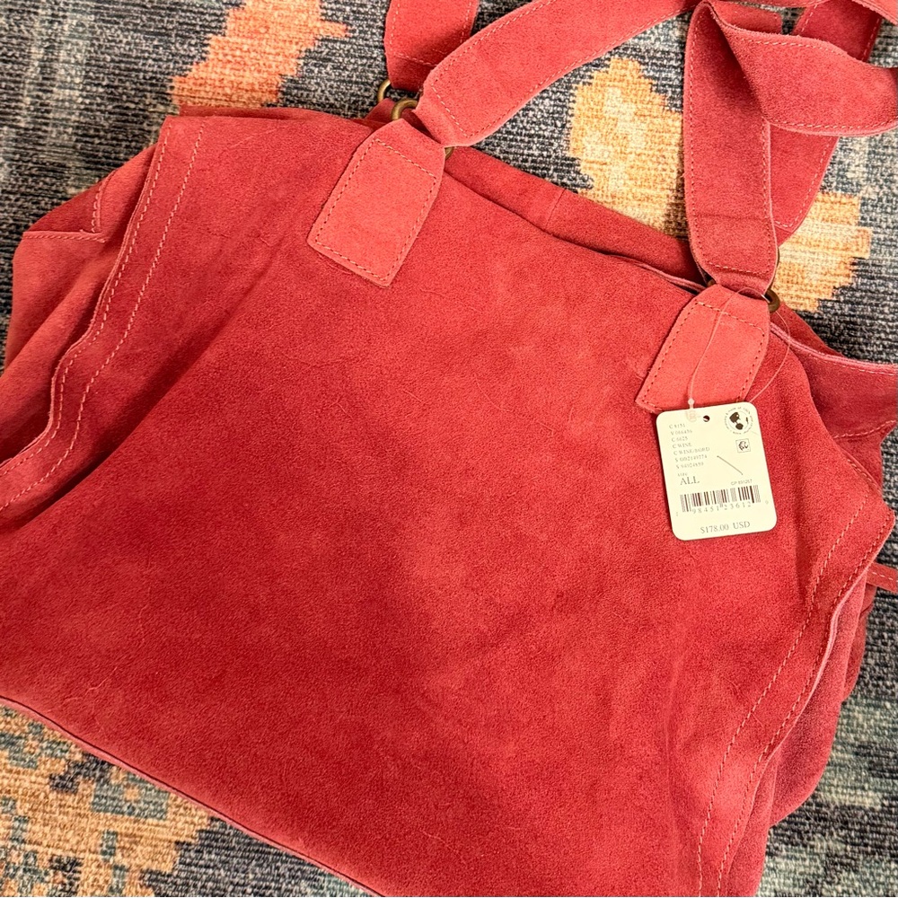 NWT free people salma suede tote bag - Picture 4 of 6